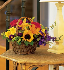 Basket of Blooms by Rich Mar Florist