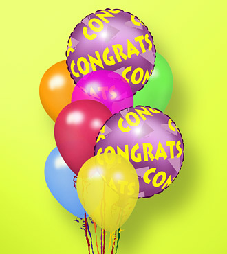 Congrats Balloon Bunch by Rich Mar Florist