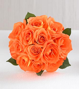 Dozen Orange Roses Wrapped by Rich Mar Florist