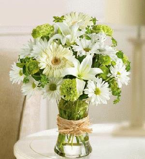 Serene Green Bouquet by Rich Mar Florist