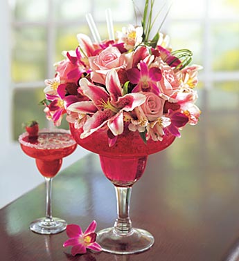 Strawberry Margarita Bouquet by Rich Mar Florist