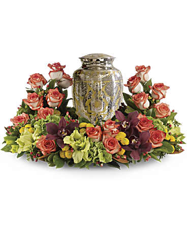 Sunset Urn Wreath by Rich Mar Florist
