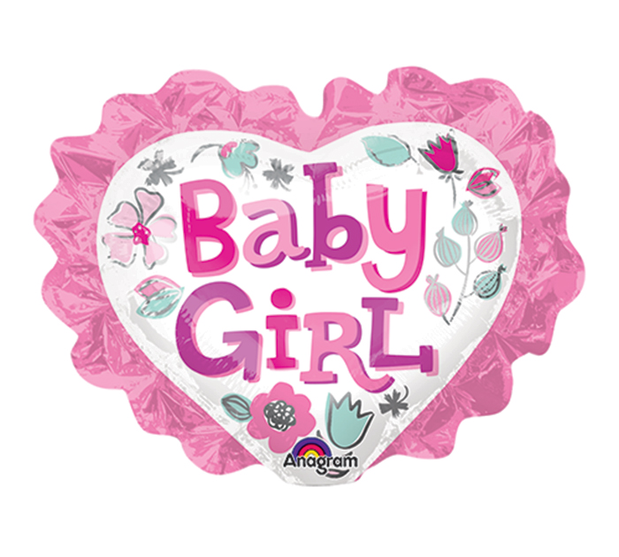 Mylar Baby Girl Balloon by Rich Mar Florist