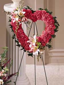 Our Love Eternal Heart Wreath by Rich Mar Florist